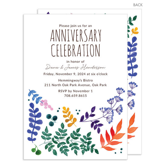 Watercolor Botanicals Invitations